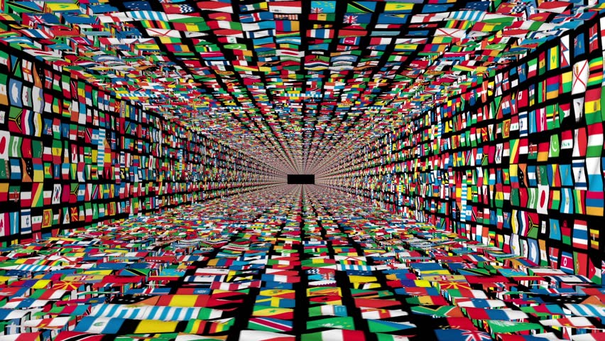 Tunnel of World Flags, loop