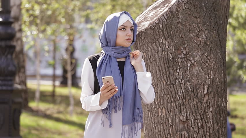 Portrait of Beautiful Young Muslim Girl