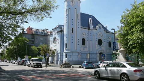 Bratislava, Slovakia. May 2017. Saint Elisabeth church in Bratislava