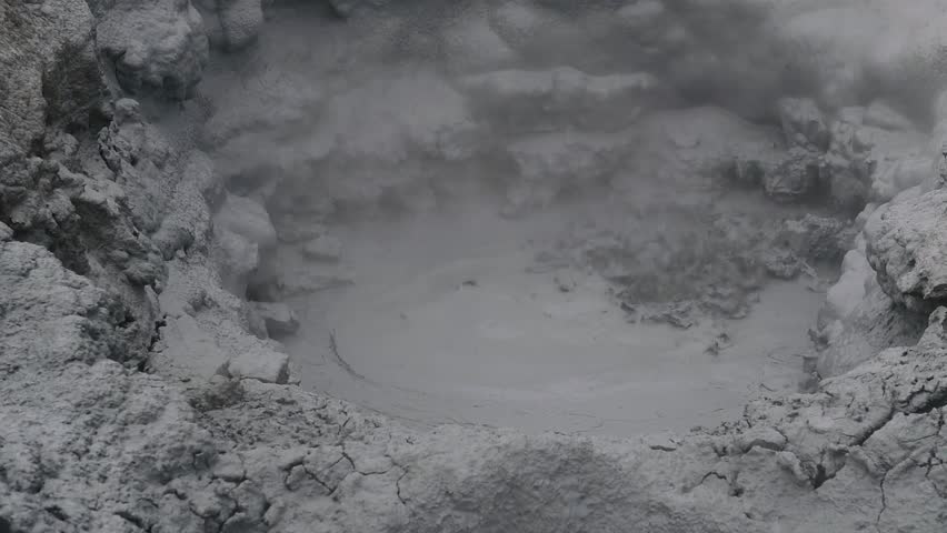 Smoking fumarole on Hverarond valley, north Iceland, Europe.