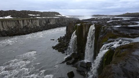 Famous Selfoss waterfall, Jokulsargljufur National Park, Iceland.