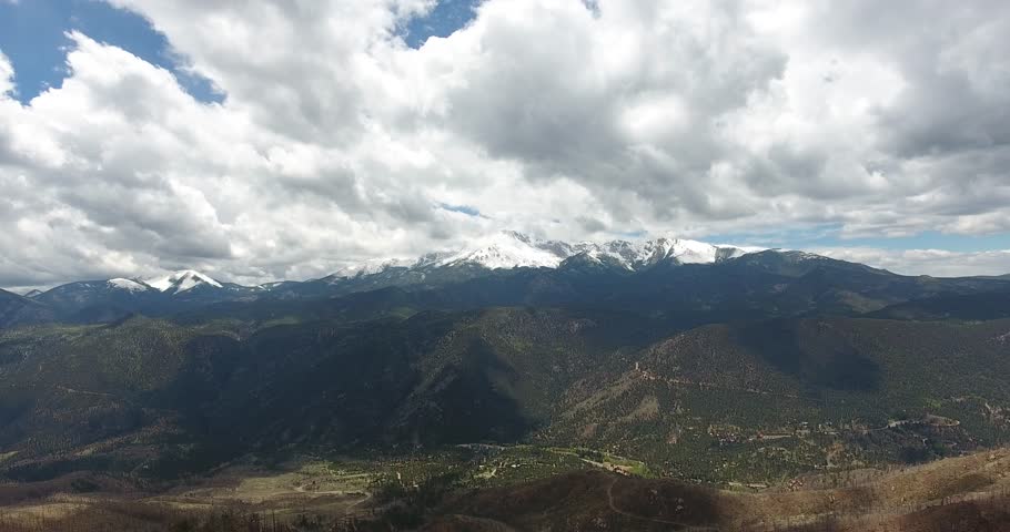Colorado Mountains Clouds Forest Aerial Drone