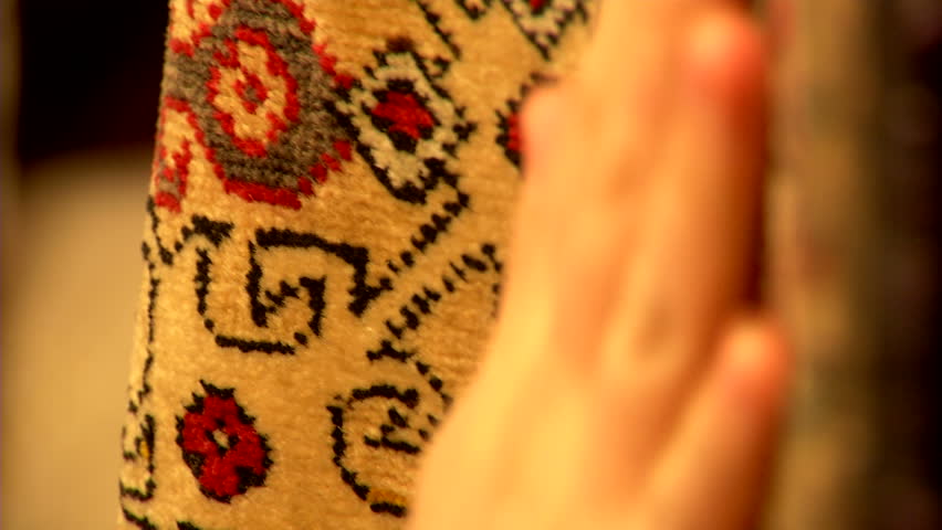 Touching to Turkish Carpet in Grand Bazaar Istanbul