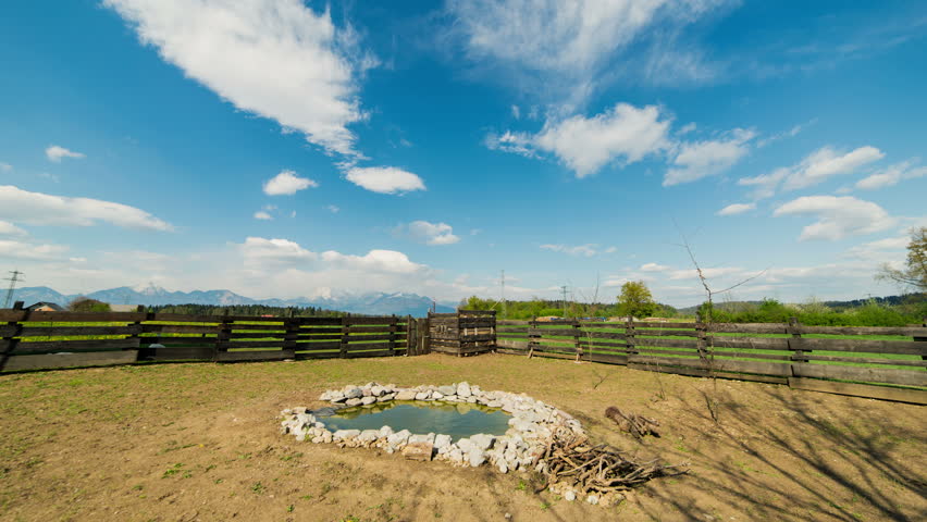 Spring Time on Farm, Time Lapse 4K
