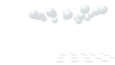 3d Rendered Effect Animation Spheres Falling Stock Footage Video (100% ...