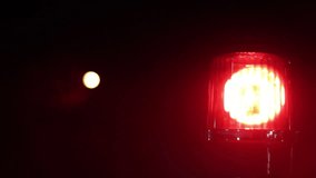 hd video of red alarm light at night