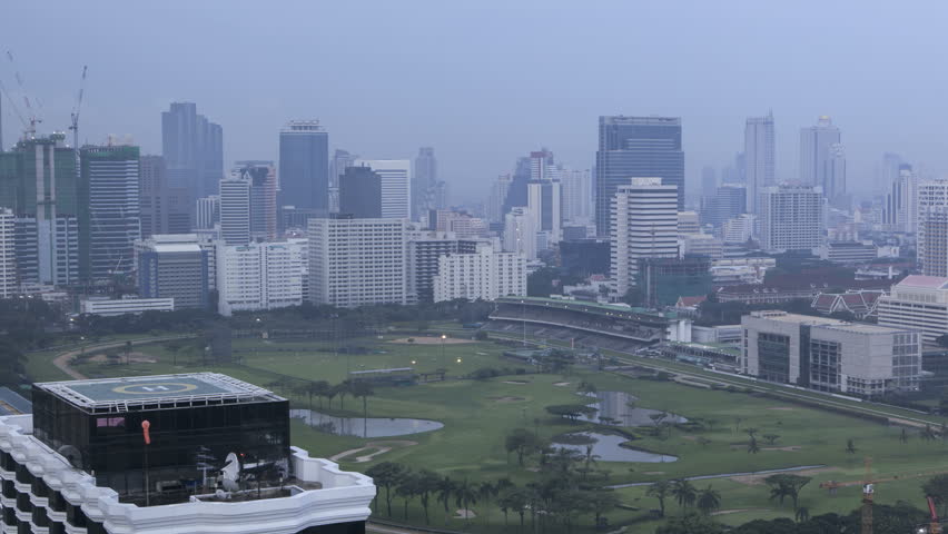 BANGKOK, THAILAND, JUN 01, 2012: Timelapse of Bangkok Skyline and the Royal