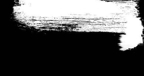 abstract  paint brush stroke black and white transition background, animation of paint splash with alpha channel