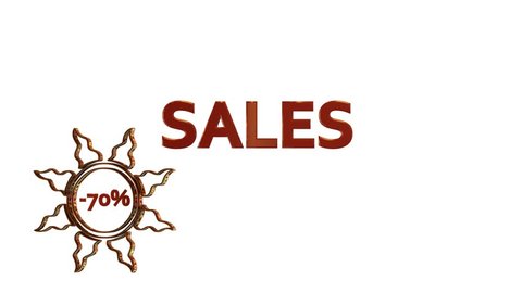 Red Sales design with discount numbers inside golden suns