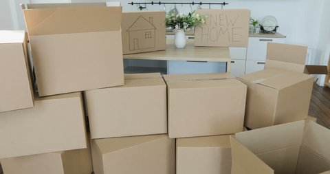 Unpacking Boxes In New Home Stock Footage Video 100 Royalty Free 27355966 Shutterstock