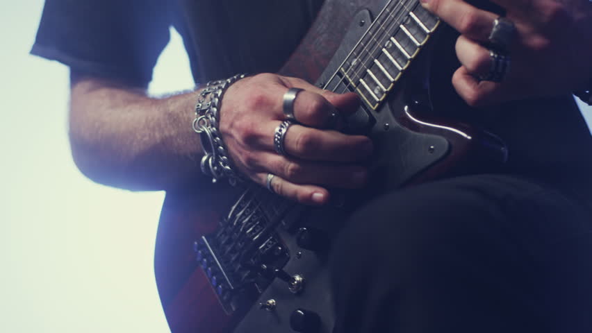 Rock Guitar Player Playing Music Stock Footage Video 100 Royalty Free Shutterstock