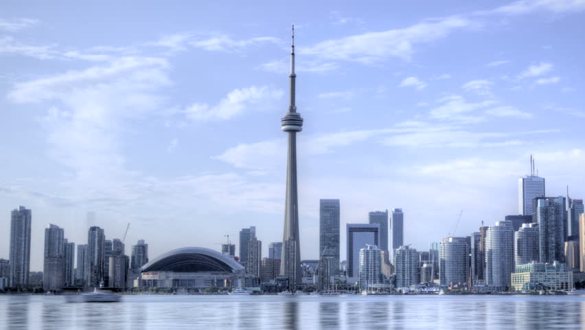 Hdr Time Lapse Toronto Skyline Stock Footage Video (100% Royalty-free ...