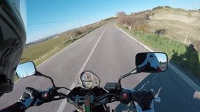 Motorbike ride in the middle of 