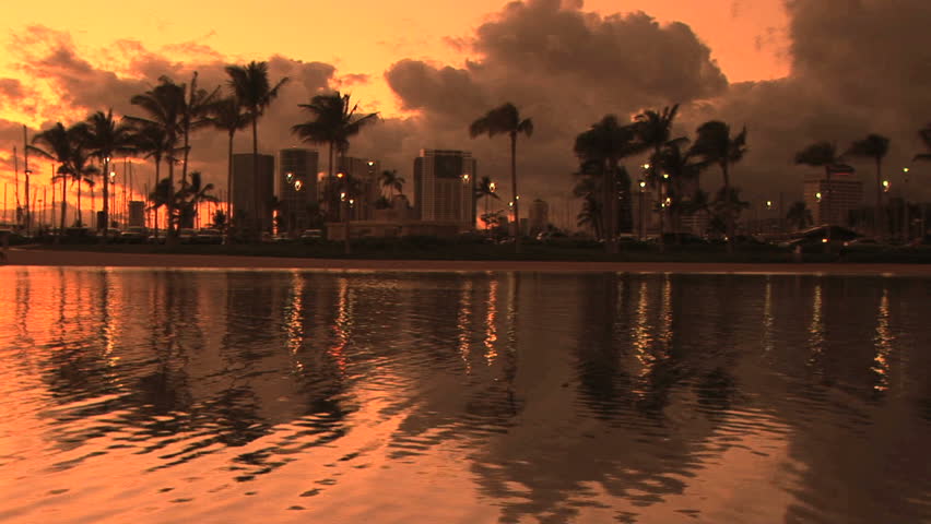 sunset-honolulu-hawaii-stock-footage-video-100-royalty-free-274000