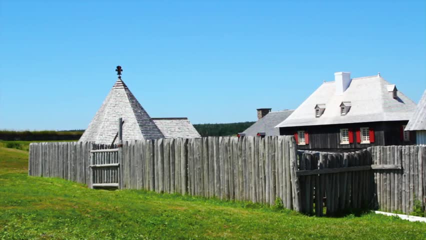 The French Fort and 18th Century Colonial Town at Louisbourg Nova Scotia Canadian National Park.