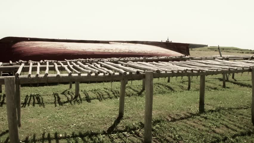 Fish Drying Racks at the French Fort and 18th Century Colonial Town at
