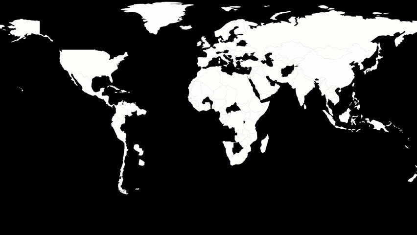 Political Map Of The World Black And White