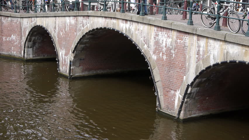 Amsterdam bridge in the city