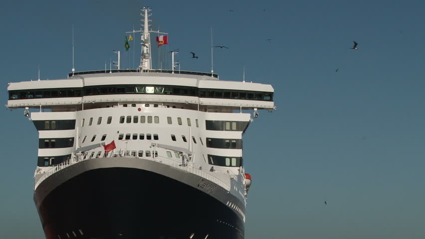 The Bow of the Queen Mary 2 seen in Rio de Janeiro in December 2010