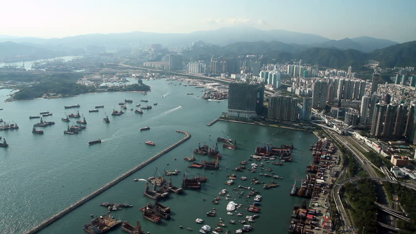 Hong Kong Victoria Harbor and Kowloon