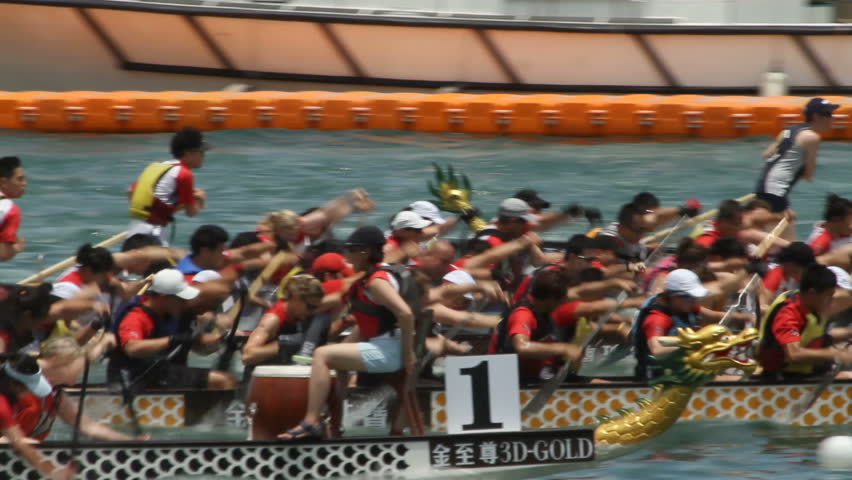 HONG KONG - JUNE 18: Hong Kong International Dragon Boat Races on June 18, 2011