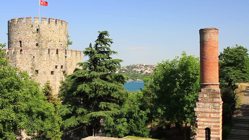 Inner courtyard at Rumeli Hisari Fortress, Istanbul, Turkey
