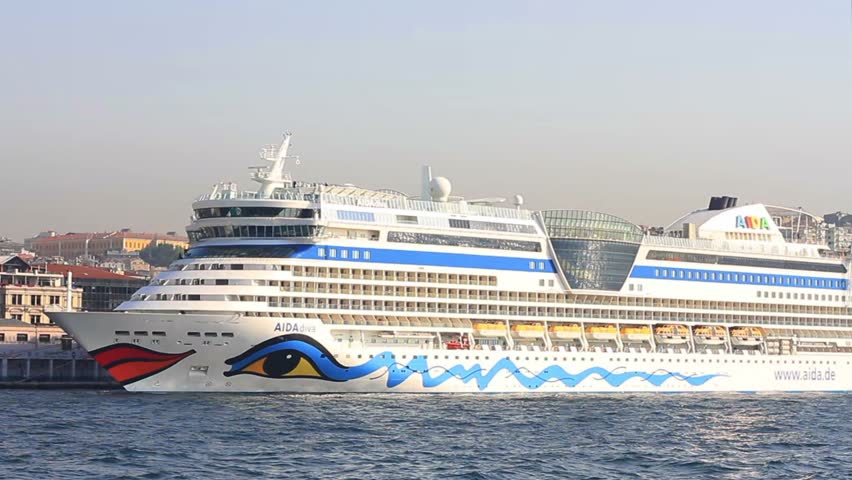 ISTANBUL - MAY 7: AIDA's Diva Ship, docked in port on May 7, 2012 in Istanbul.