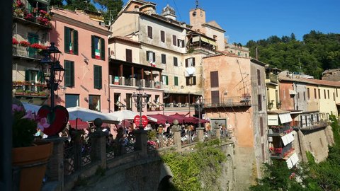 Nemi, Italy - June 2017: Panoramic view ot the village