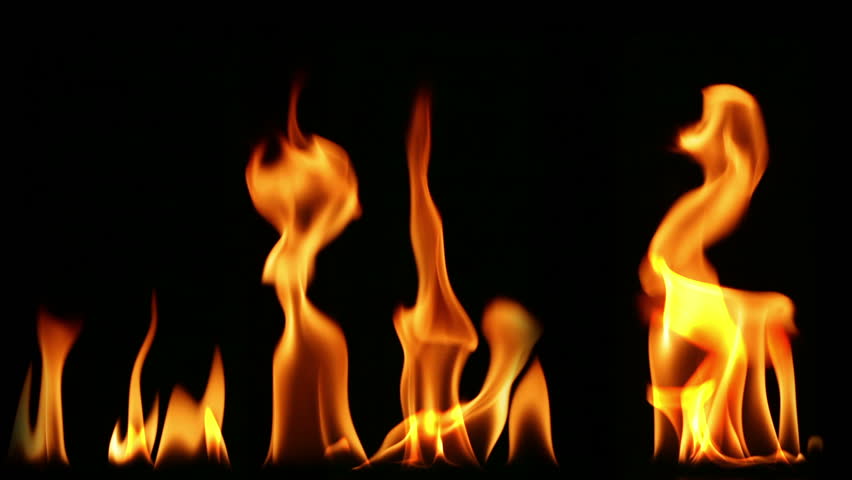 Seemless HD fire on black background