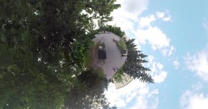 tiny planet Square in the center of Kharkiv
 Kharkov Ukraine 2017-06-04