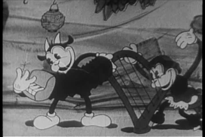 1930s this 1931 cartoon dogs play Stock Footage Video (100% Royalty ...