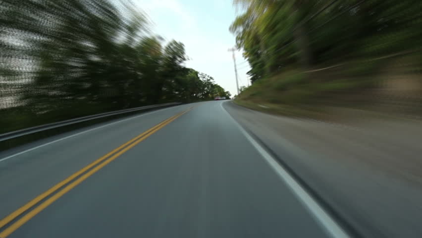 Time lapse driver's POV view of the back roads of Western Pennsylvania.  Camera