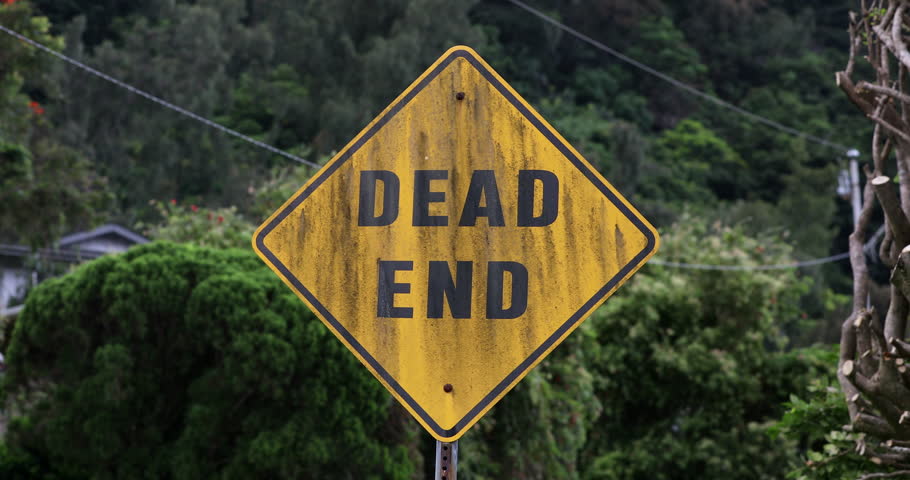 Dirty Dead End Road Sign Arkivvideomateriale 100 Royaltyfritt Shutterstock