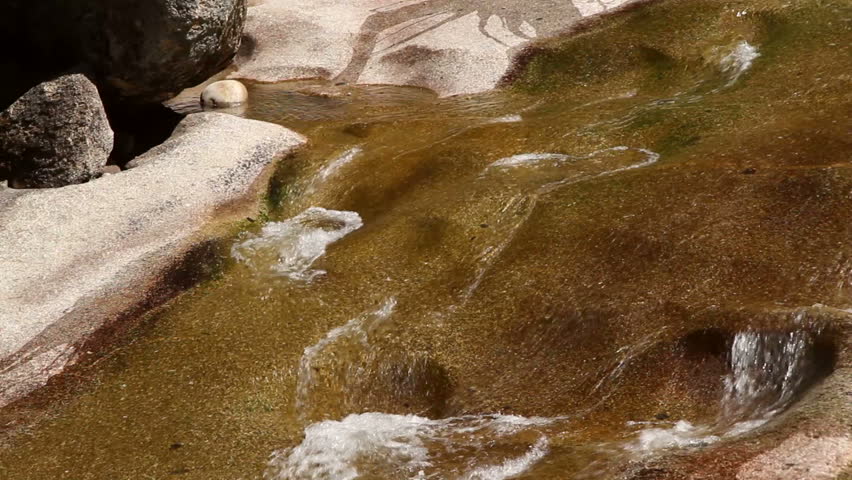 Water streaming in the mountains of Yosemite National Park