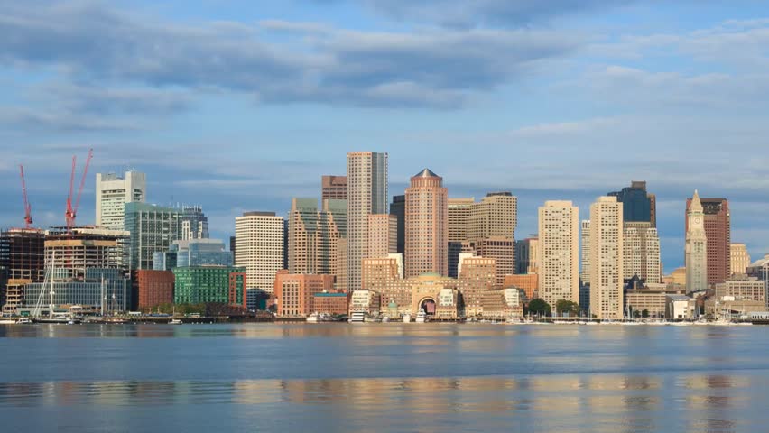 Timelapse Of Boston Skyline In Stock Footage Video 100 Royalty Free Shutterstock