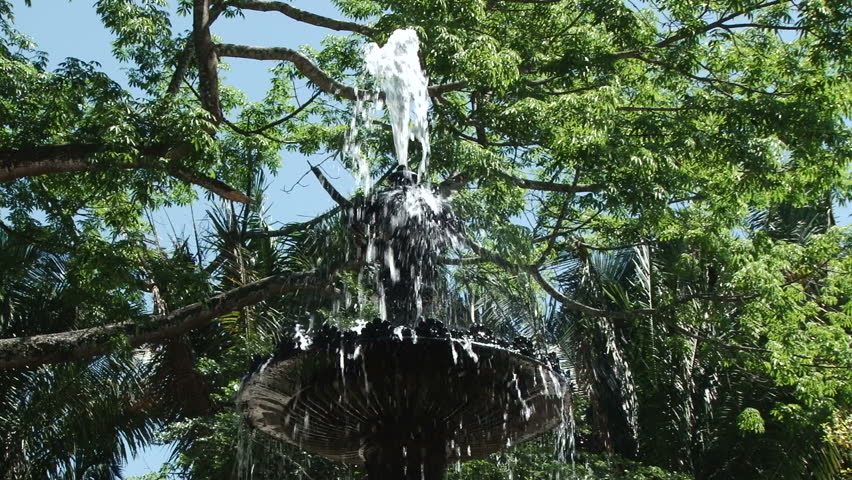 Fountain in the Botanical Gardens in Rio de Janeiro