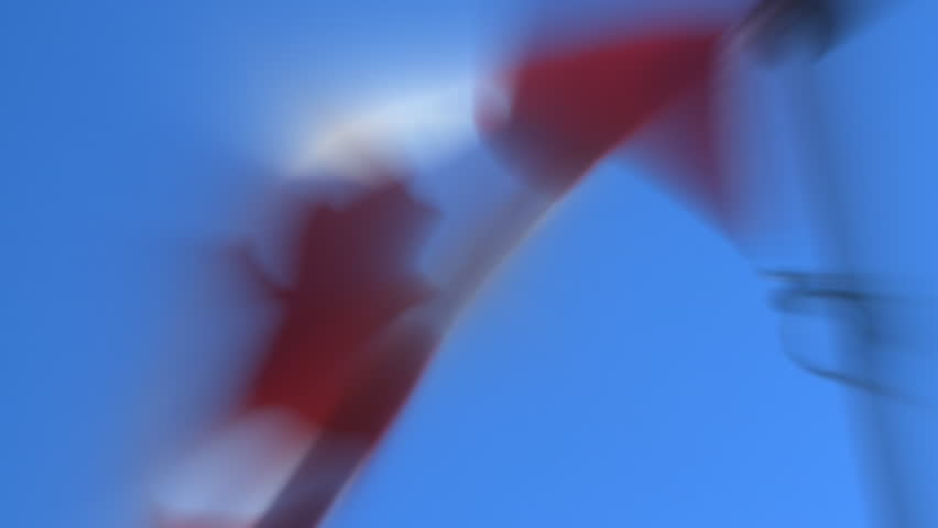 Canadian flag with radial blur