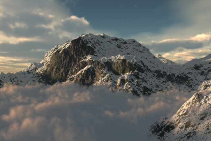 3d generated mountain