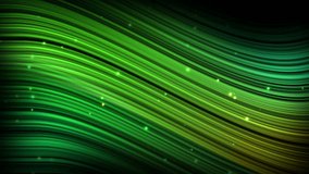 Elegant Colorful Curved Silk Lines Motion Background Silky Smooth Curvy Colourful Texture Video Backdrop With Floating Particles Seamless Looping DCI Ultra HD 4K Green  