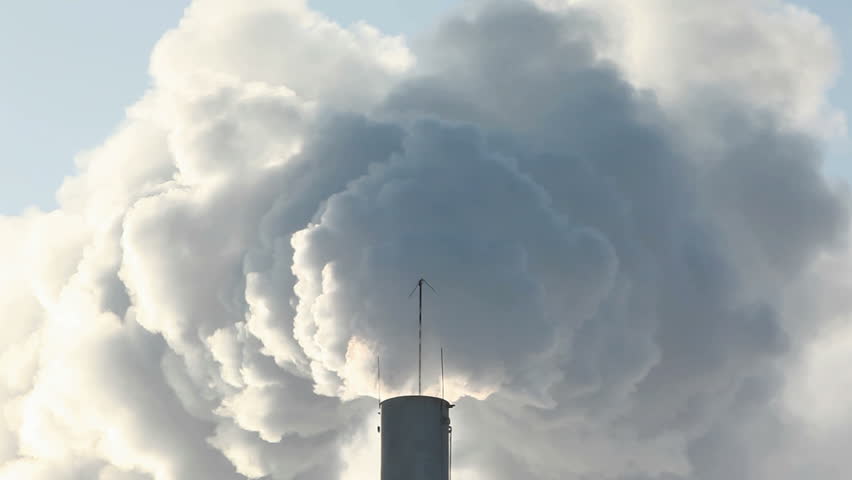 Pollution environment: smoking pipe of power plant