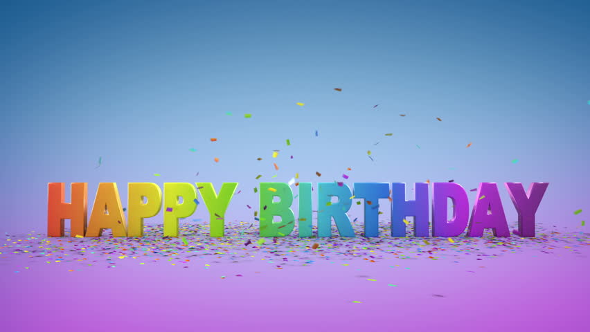 Happy Birthday 3d Animation の動画素材 ロイヤリティフリー Shutterstock