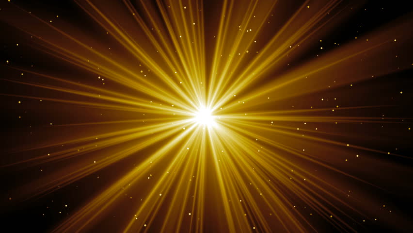 gold shining light rays seamless loop Stock Footage Video (100% Royalty