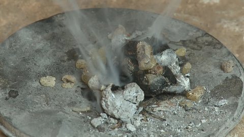 Burning boswellia tree resin – frankincense incense 