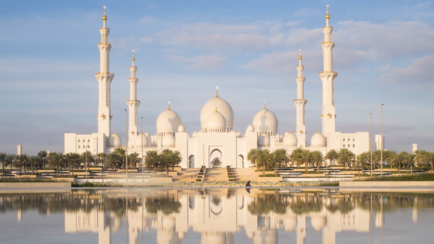 Abu Dhabi. Time lapse, Sheikh Zayed Bin Sultan Al Nahyan Mosque, Abu Dhabi, United Arab Emirates, UAE | Shutterstock HD Video #27553288