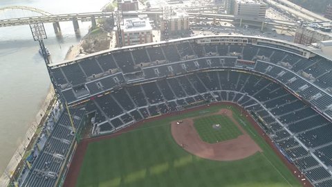 PNC Park Pittsburgh Pirates Inside Aerial Sunset 4K