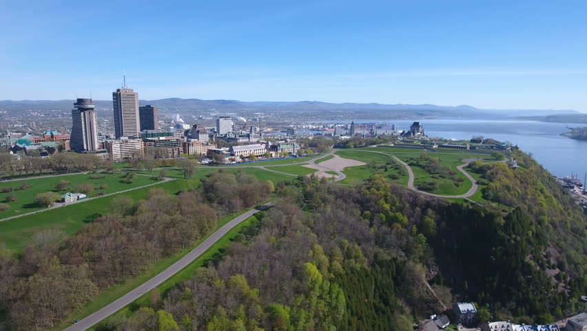 Powerful Aerial View of Quebec City