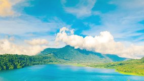 Majestic mountain lake in bali, Indonesia