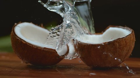Coconut water splashing in super slow motion, shot with Phantom Flex 4K