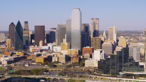 Dallas, Texas circa-2017, Aerial view of Dallas, Texas