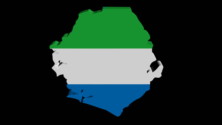 sierra leone map flag rotating on Stock Footage Video (100% Royalty ...